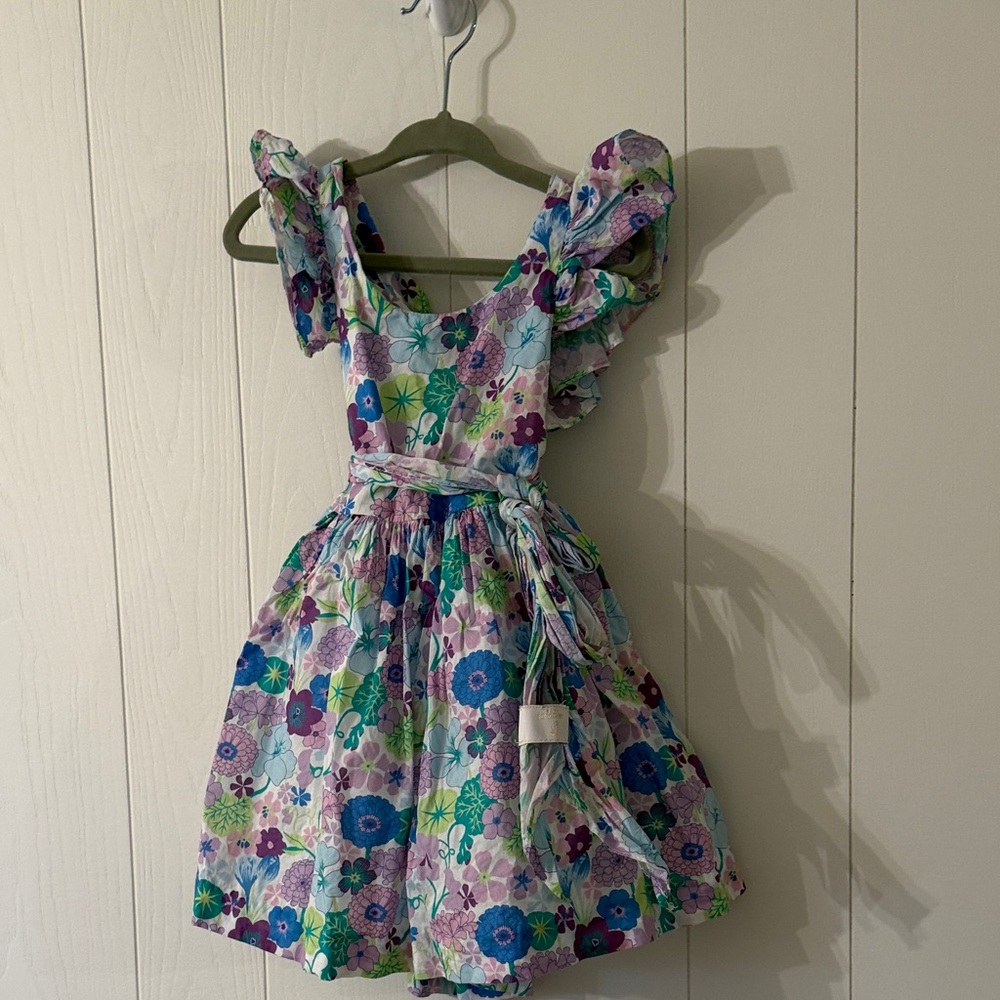 Jacadi Floral Kids Dress - Blue, Purple, Green